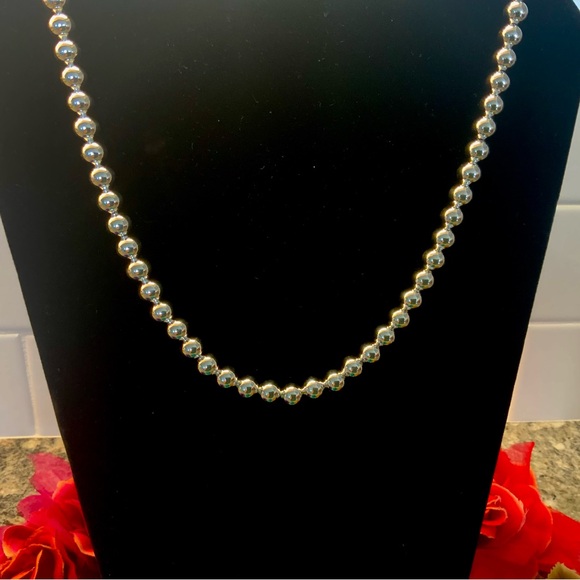 NWOT sterling silver beaded necklace. - Picture 2 of 4